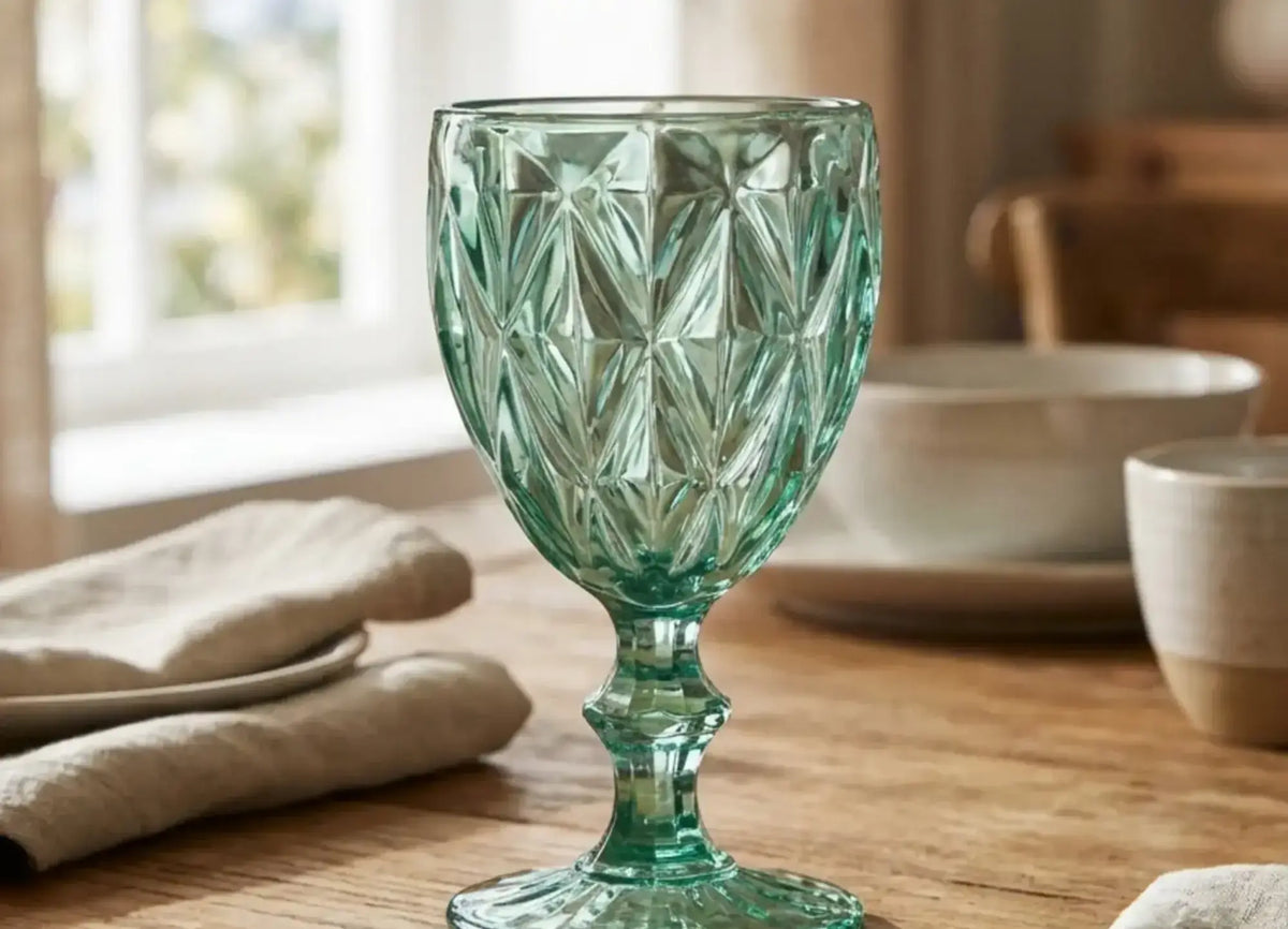 Murano Turquoise Wine Glass