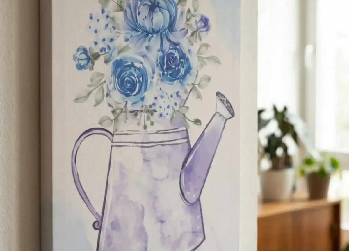 Petali Quadro In Legno Blu