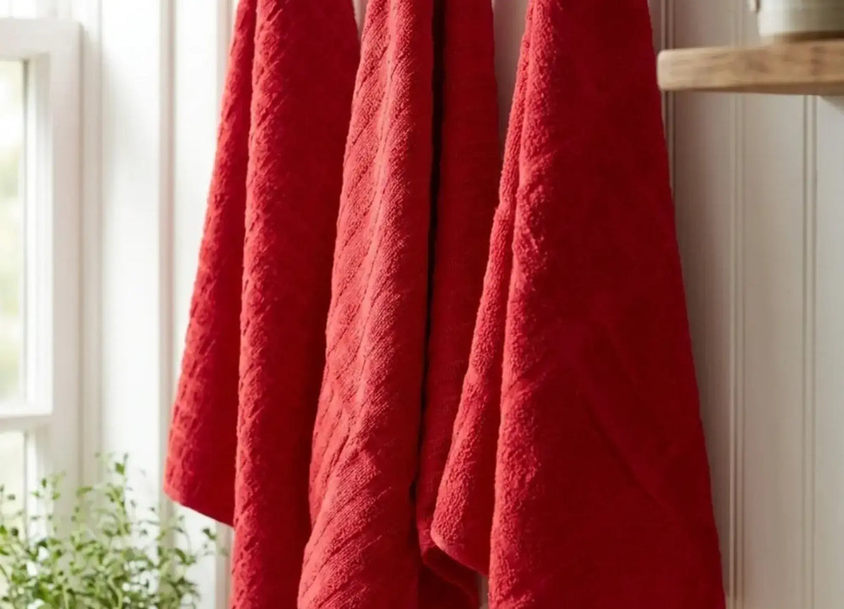 Joli Kitchen Towels var16 Burgundy