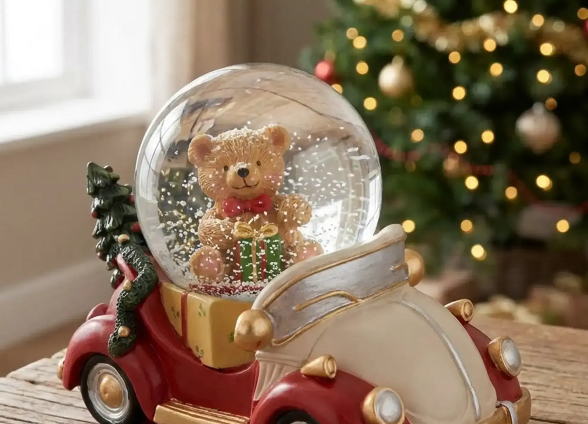 Prestige Carillon Snow Globe with Car