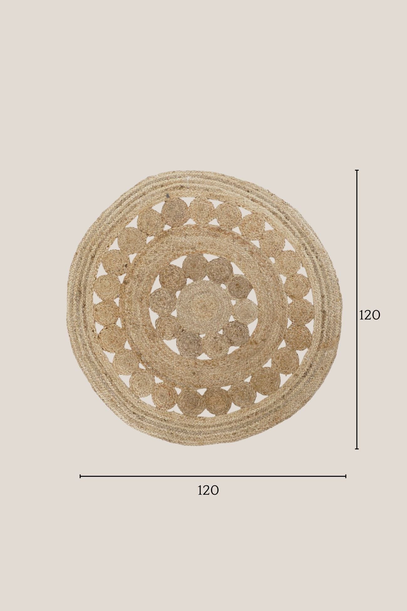 Item International Akwa Tappeto tondo in juta 120cm