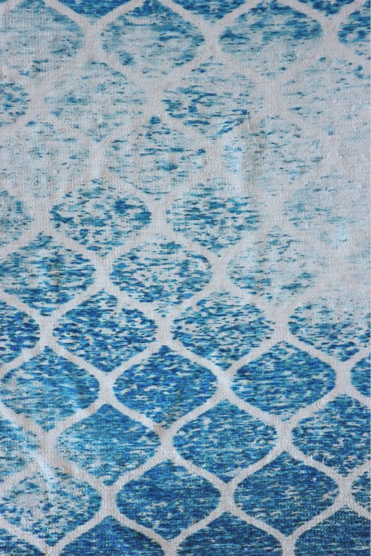 Item International Brugge Brugge - Tappeto in ciniglia di cotone azzurro 120x180 | Item International