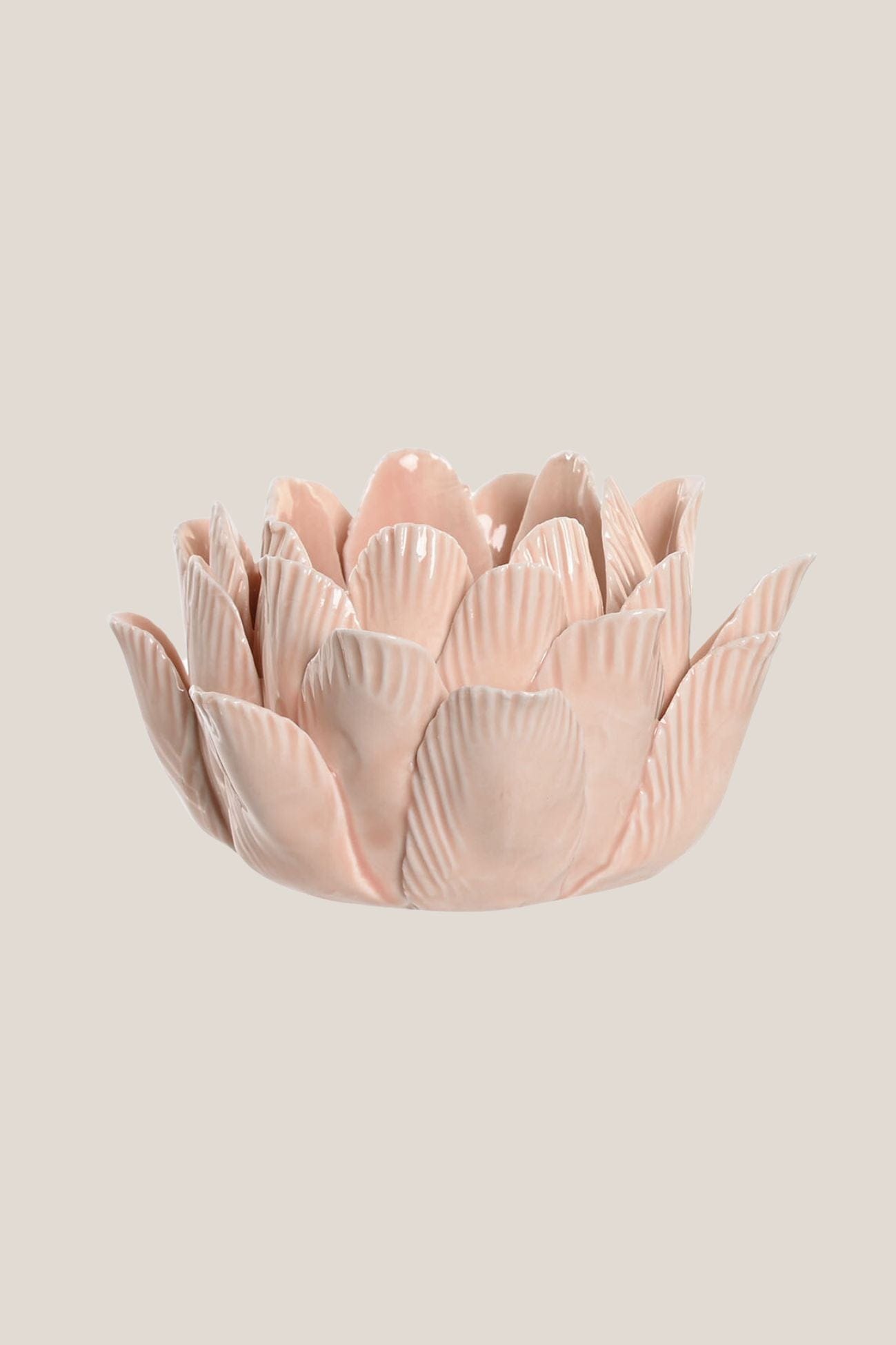 Item International Cirilla Cirilla - Portacandela con petali in ceramica rosa | Item International