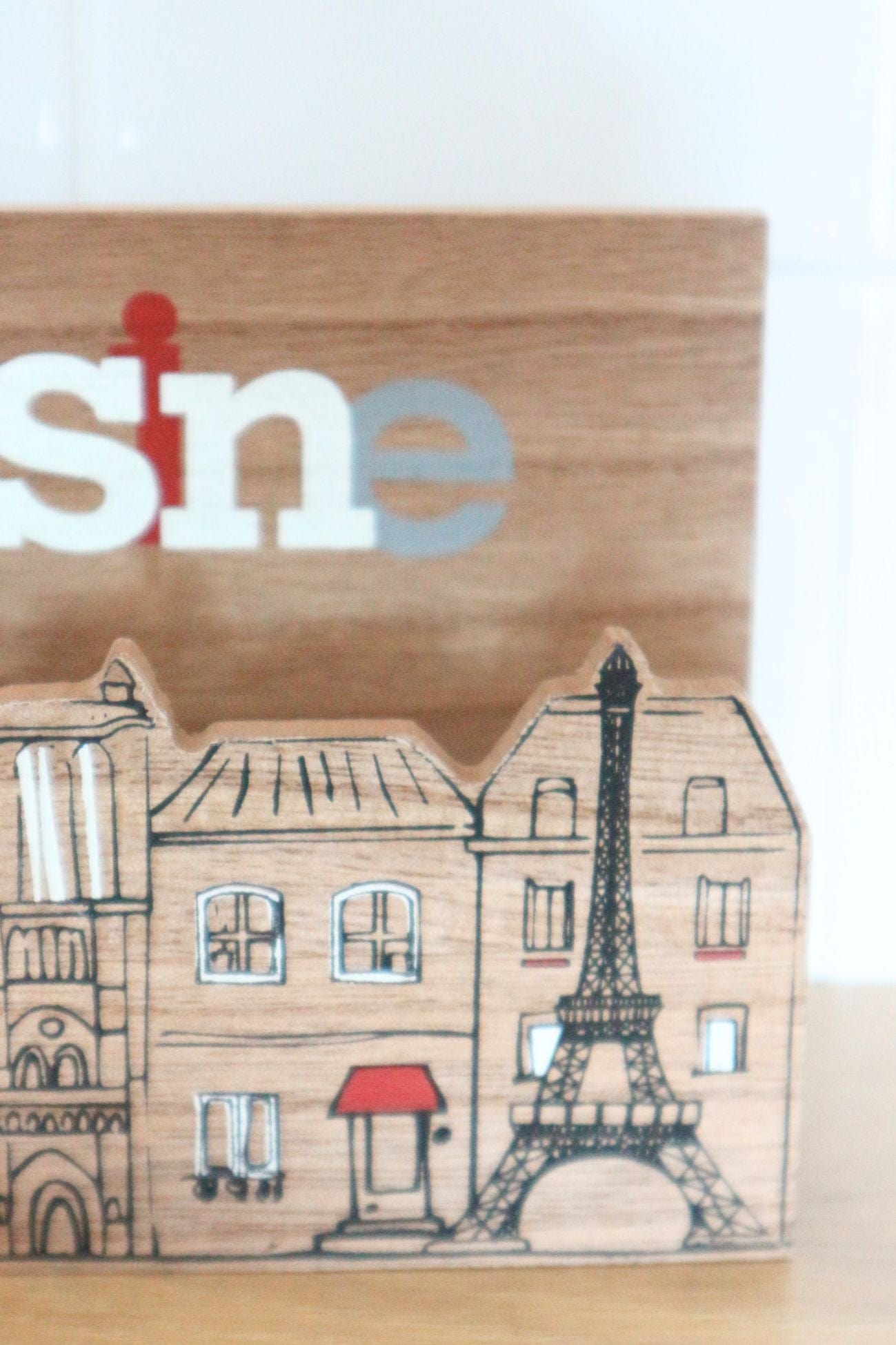 Item International Cuisine Cuisine - Portatovaglioli in legno con vista su Parigi | Item International