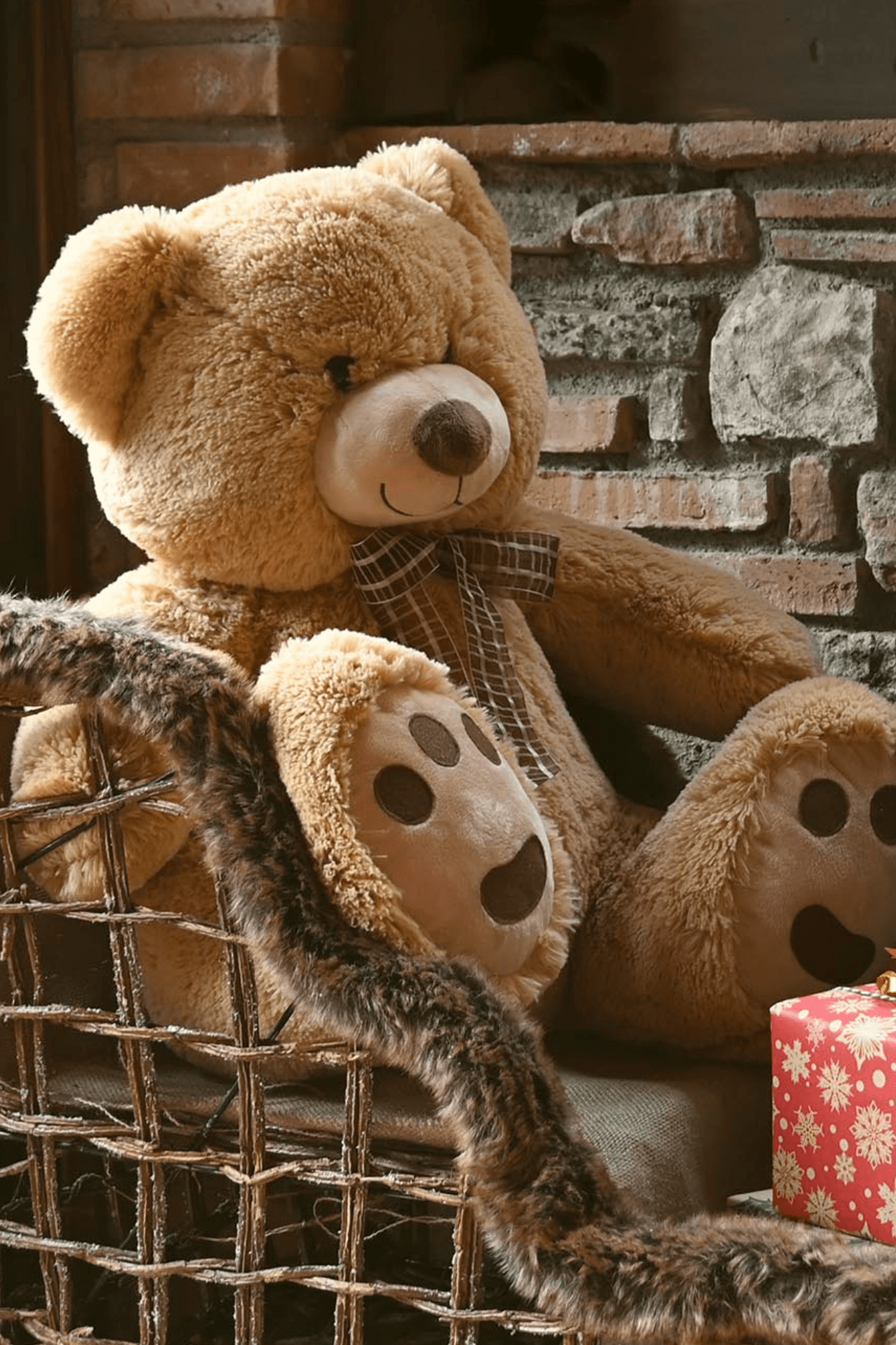 Item International Dubu Peluche orsacchiotto marrone per bambini