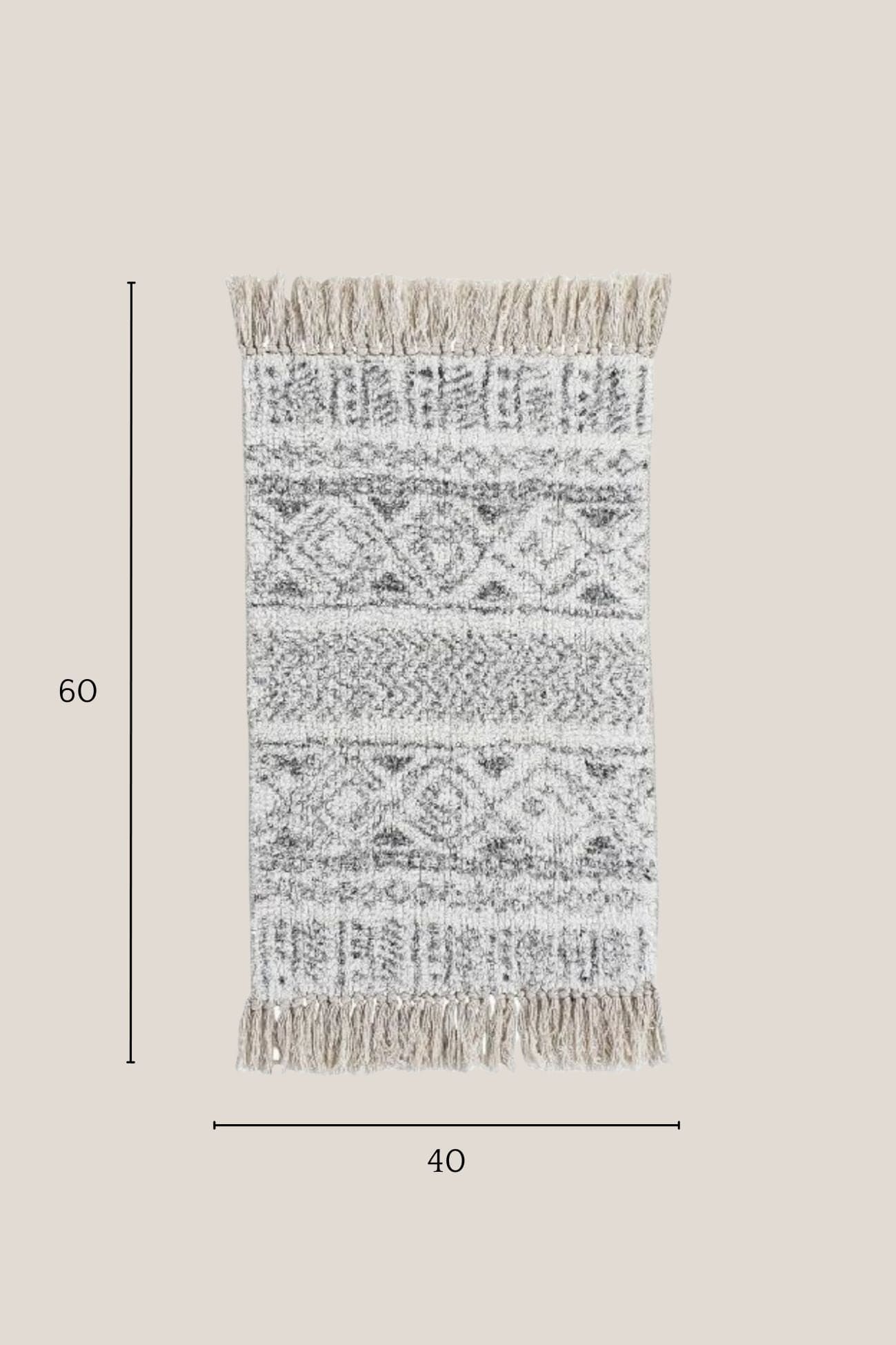 Item International Esme Tappetino in cotone in stile boho 60x40