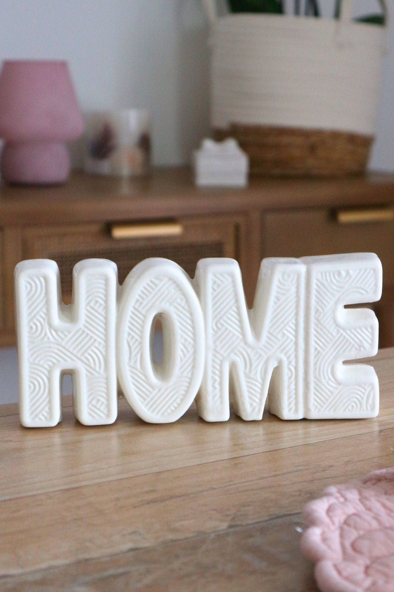 Item International Home Home - Decorazione in ceramica bianca in rilievo | Item International