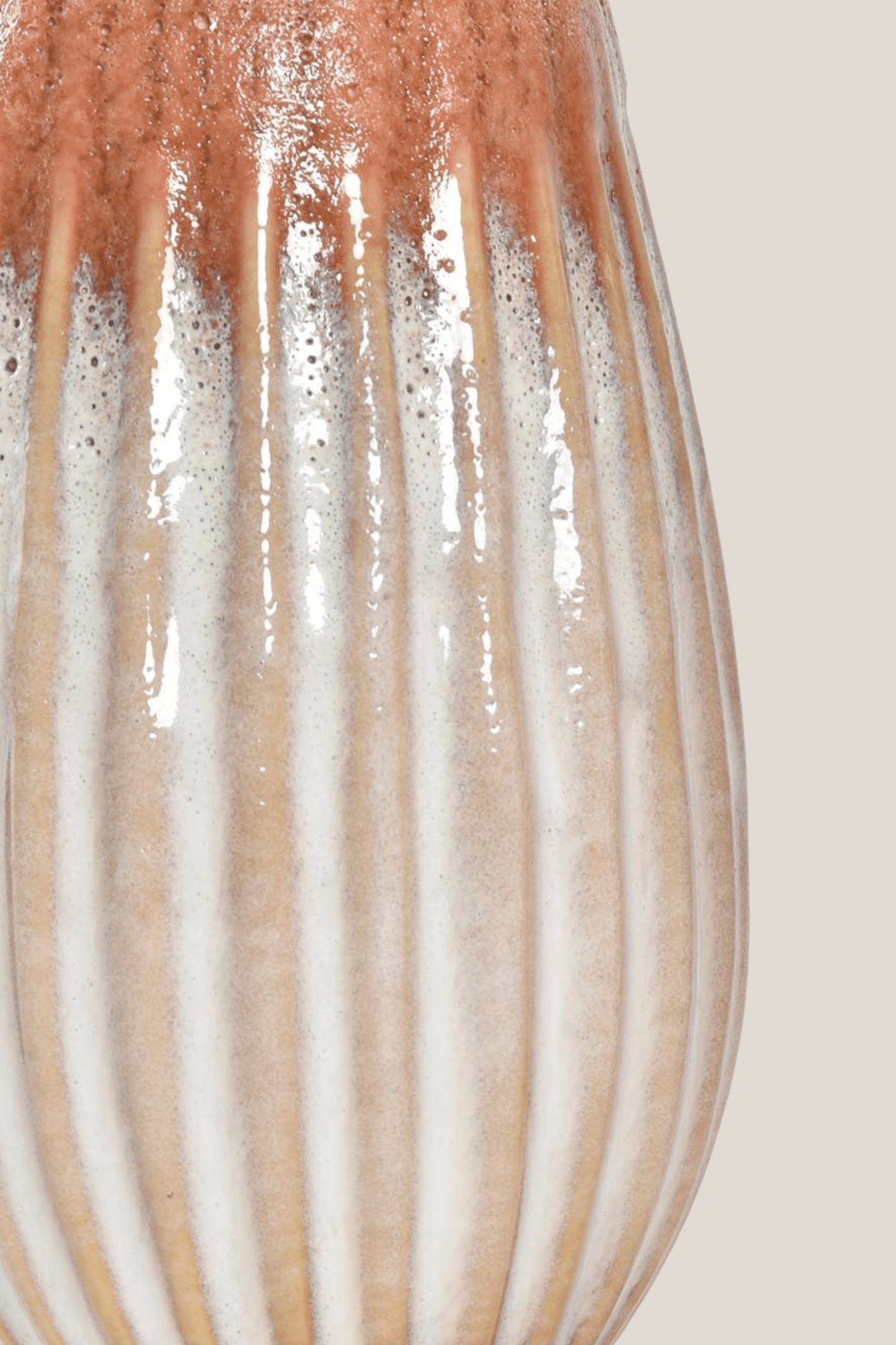 Item International Jaul Vaso sfumato in ceramica in stile etnico