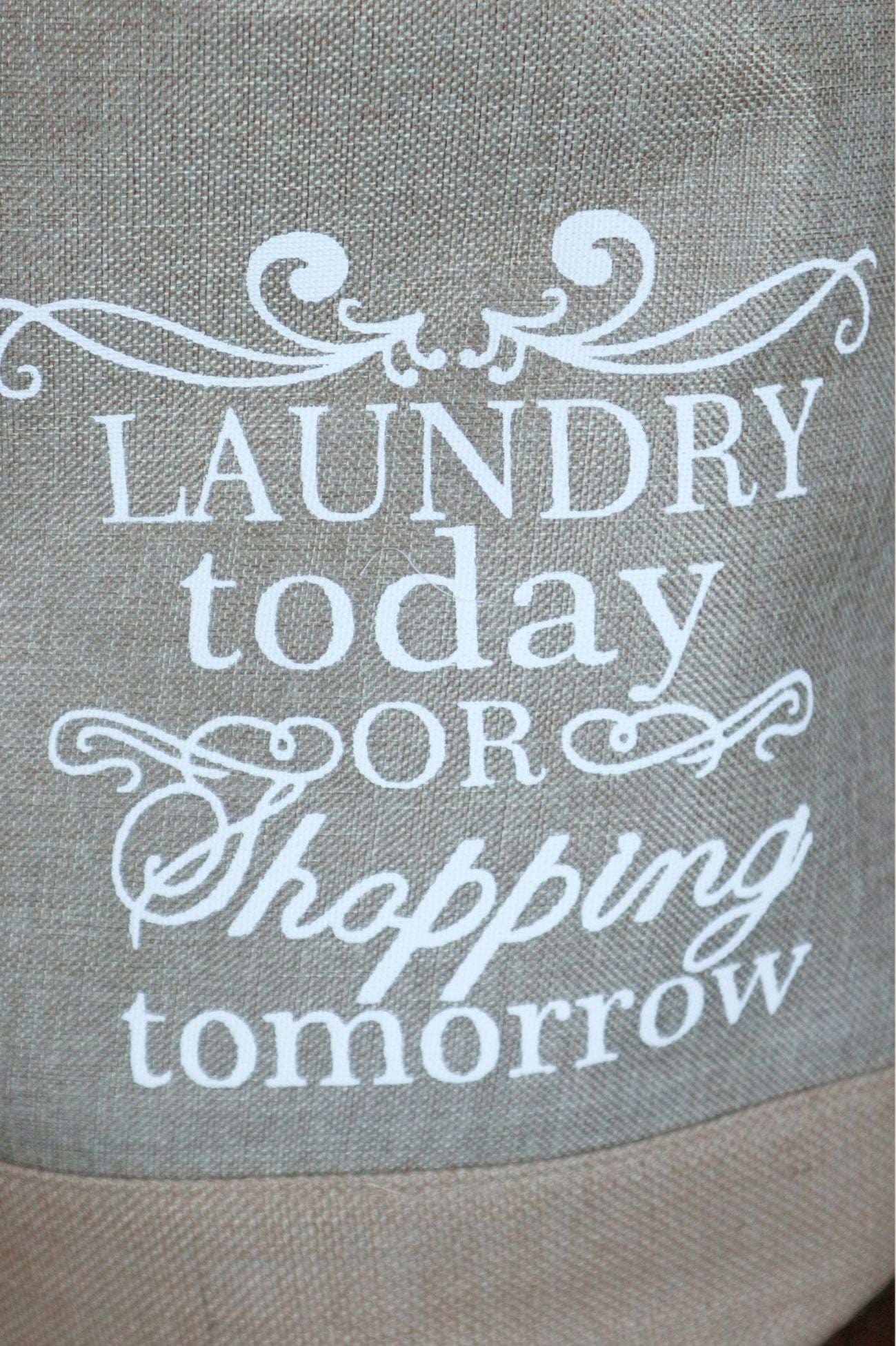 Item International Laundry Today Laundry Today - Cesto portabiancheria beige grande con manici | Item International
