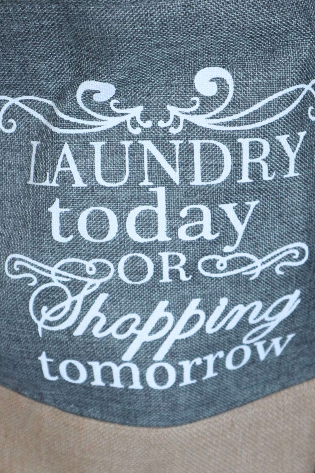 Item International Laundry Today Laundry Today - Cesto portabiancheria grigio grande con manici | Item International