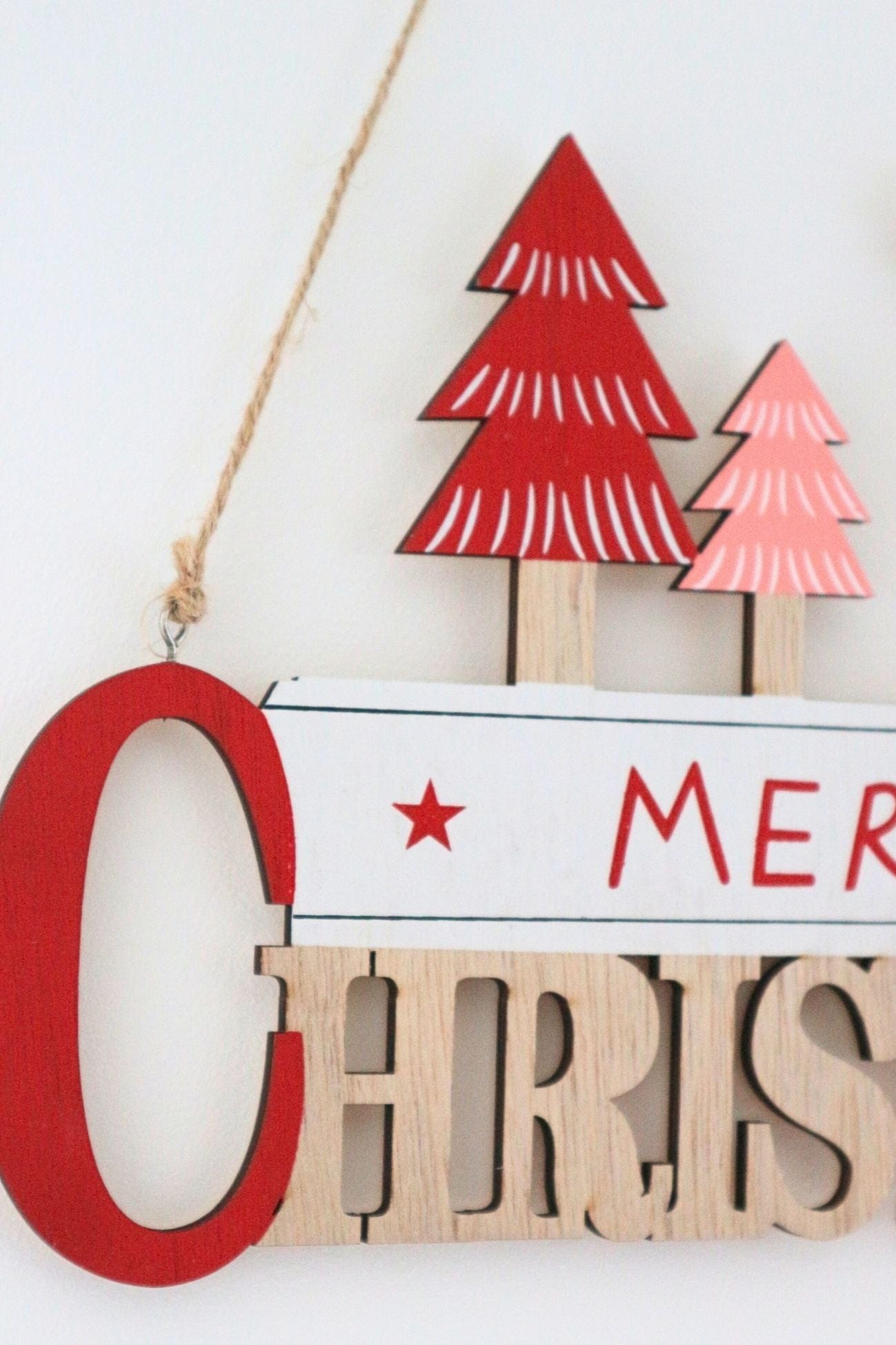 Item International Merry Christmas Merry Christmas - Decorazione natalizia da parete in legno | Item International