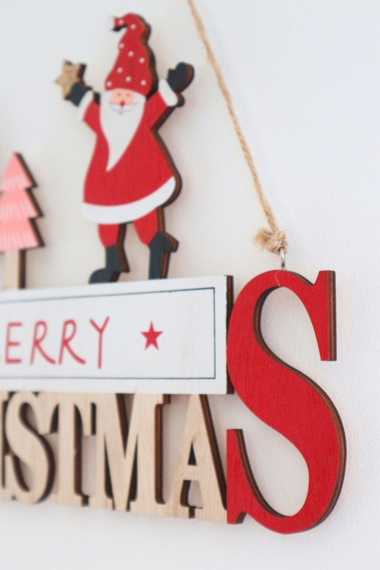 Item International Merry Christmas Merry Christmas - Decorazione natalizia da parete in legno | Item International
