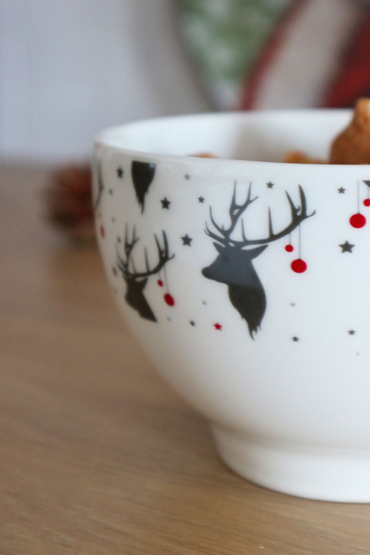 Item International Rudolph Rudolph - Ciotola natalizia bianca con renne | Item International