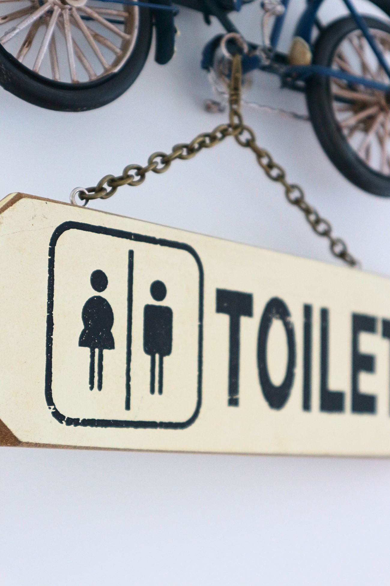 Item International Toilet Toilet - Decorazione da parete in legno vintage | Item International