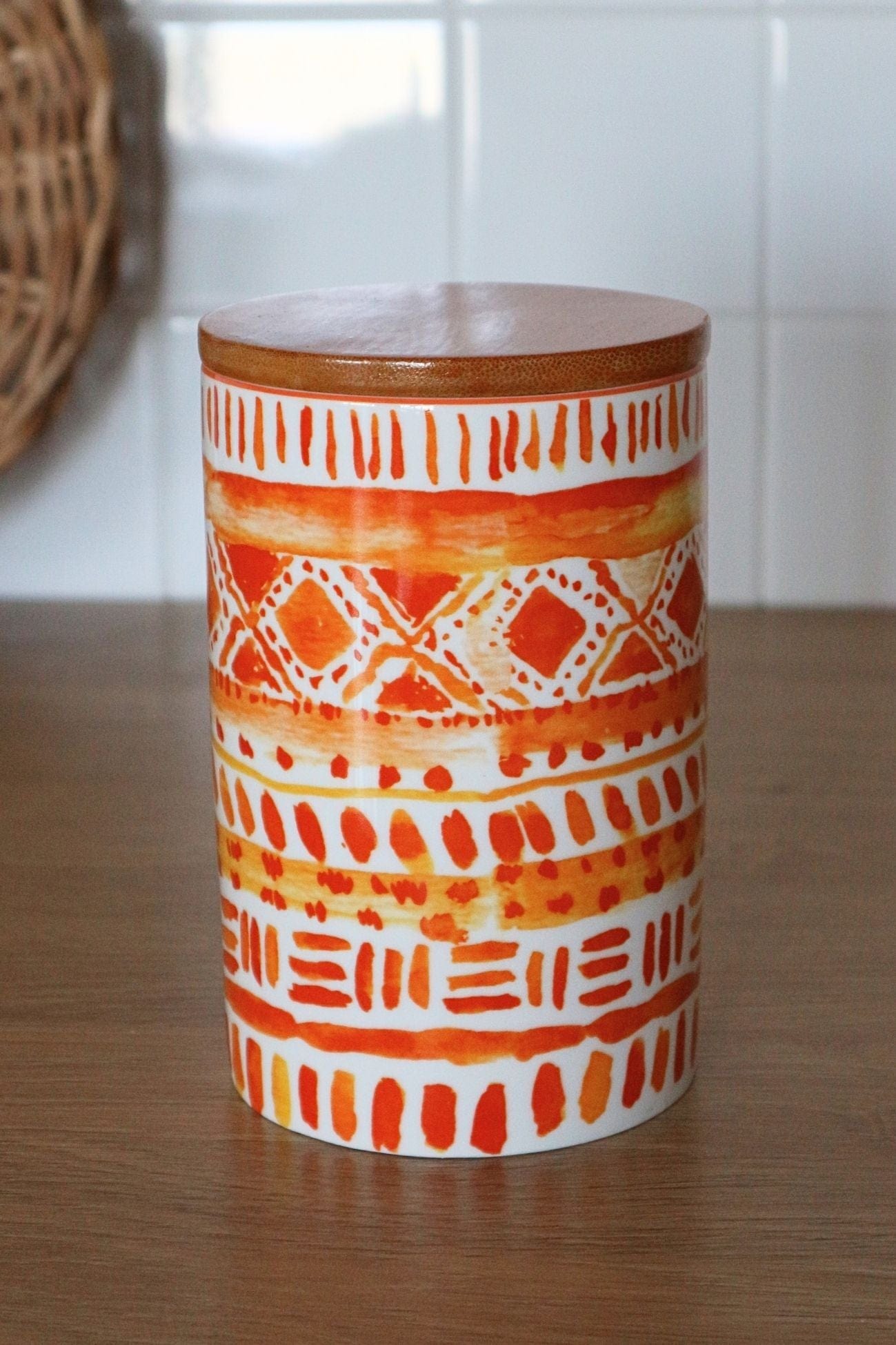 Item International Tribal Tribal - Barattolo in ceramica in stile etnico | Item International Alto