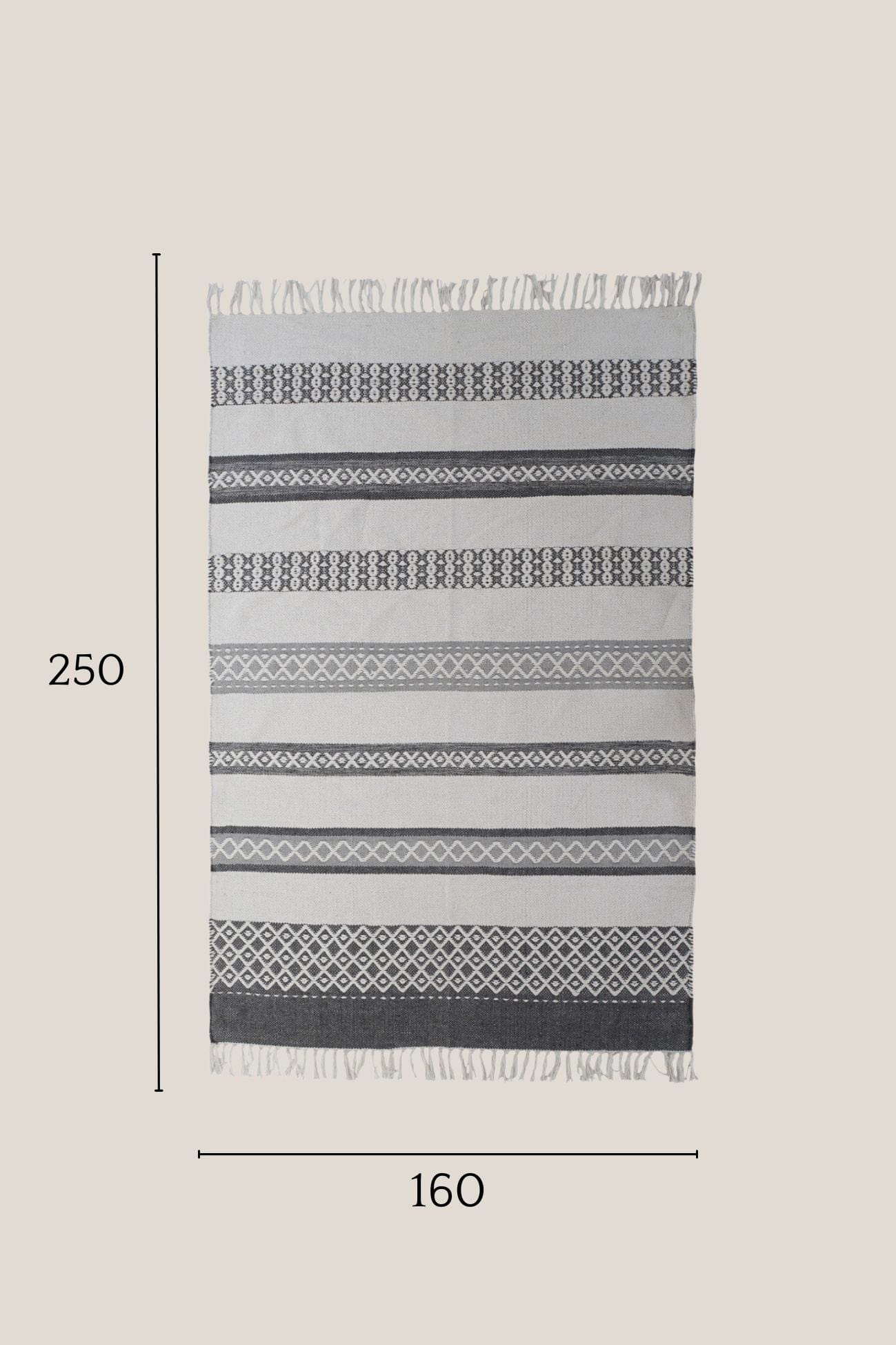 Item International Utah Utah - Tappeto in cotone in sfumature di grigio 250x160 | Item International