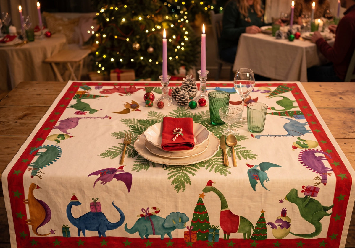 Dettaglio Jurassic Xmas Centrotavola 85x85