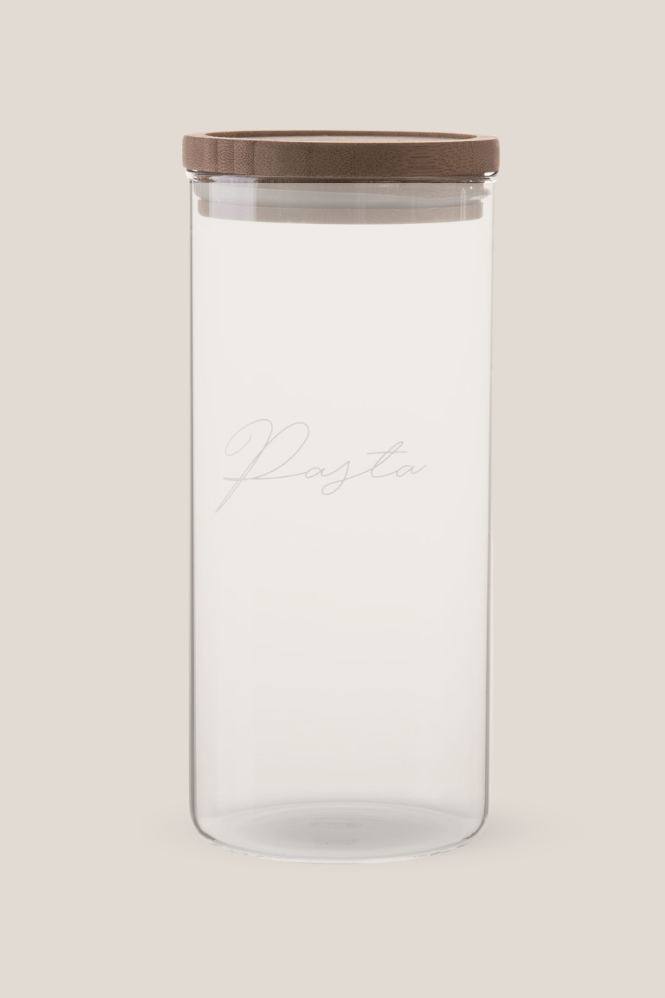 Barattolo corpo in vetro diametro 12xh13,5 cm - 750cc Spaghetti Latina con  tappo in plastica con guarnizione salvaroma trasparente, Guzzini