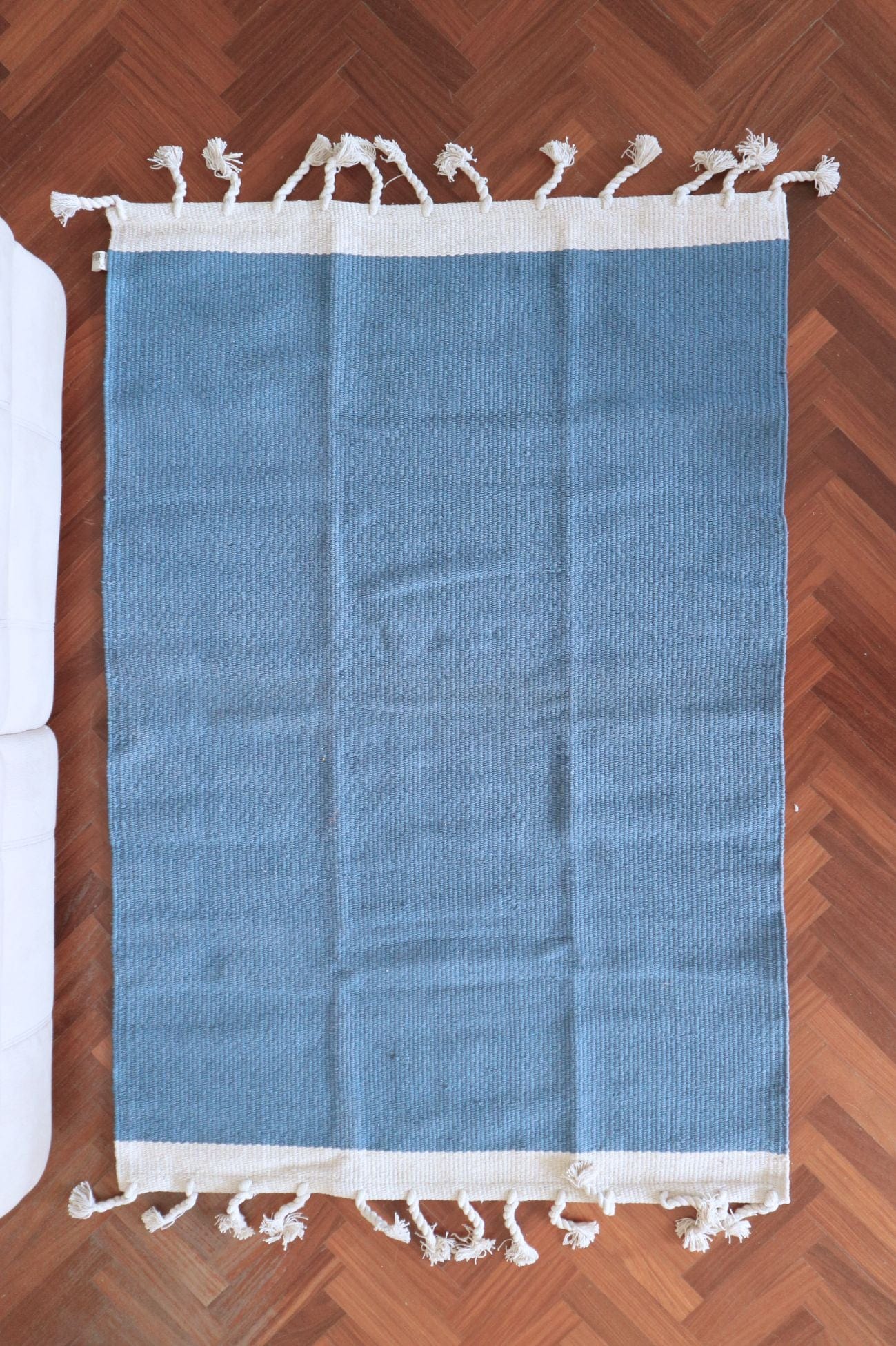 Nattiot Lisboa Lisboa - Tappeto blu in cotone riciclato 150x100 | Nattiot