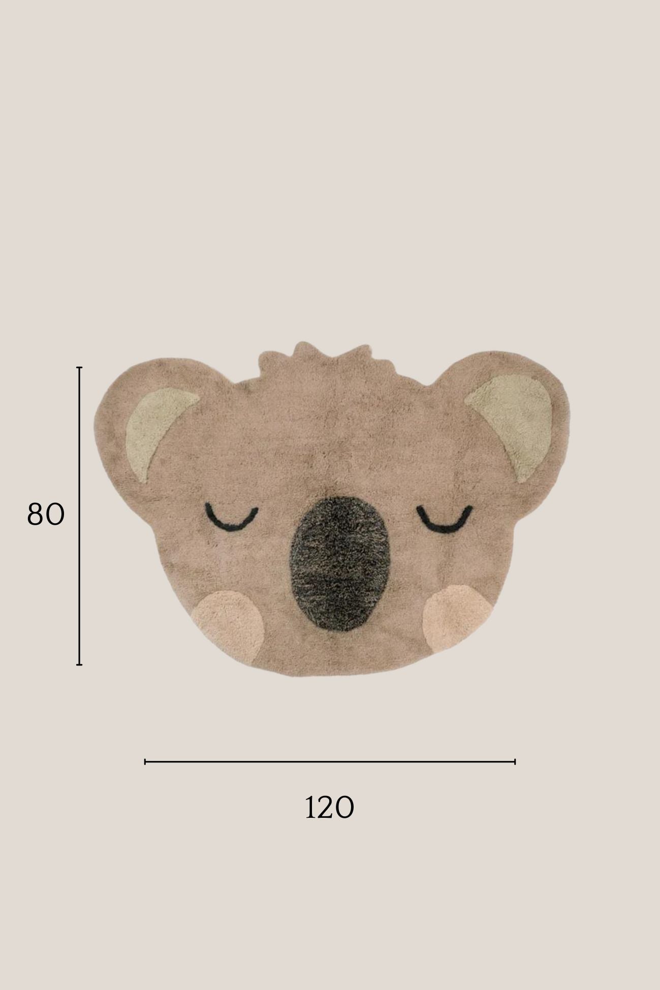 Nattiot Marlo Marlo - Tappeto a forma di koala per bambini 120x80 | Nattiot