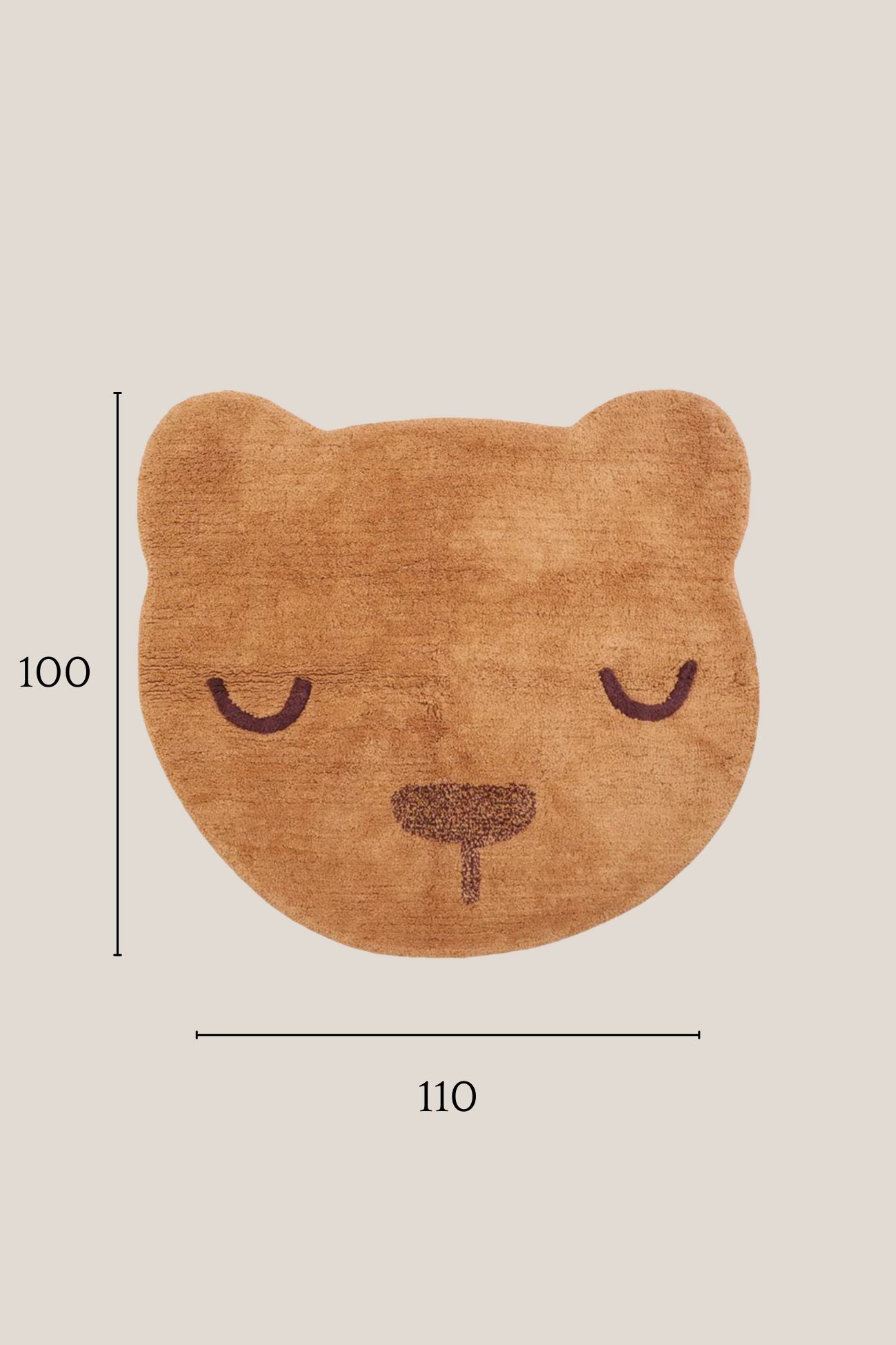 Nattiot Marlo Marlo - Tappeto a forma di orsacchiotto per bambini 110x100 | Nattiot