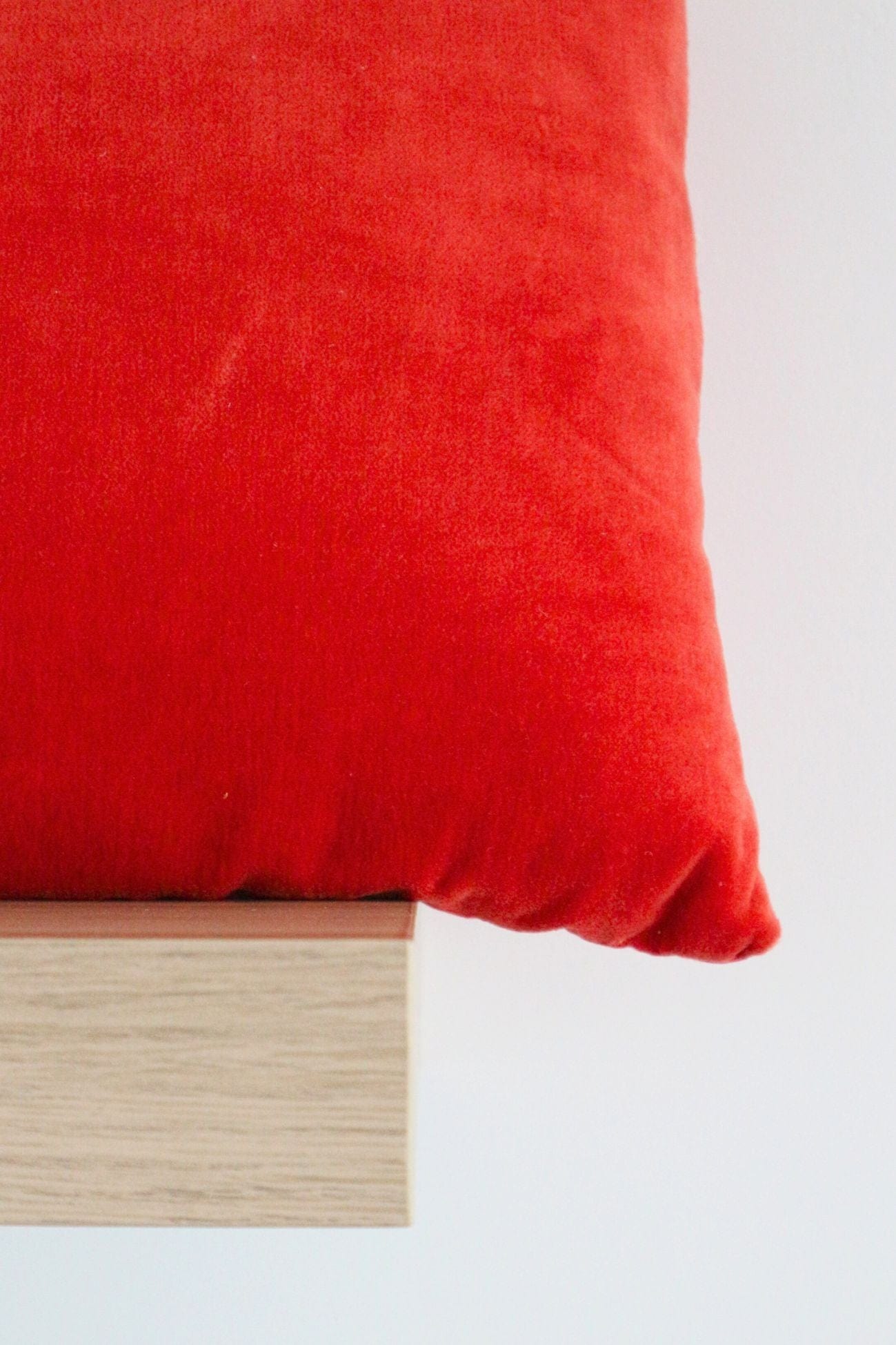 Novità Home Velvet Velvet - Cuscino arredo in velluto di cotone rosso | Novità Home