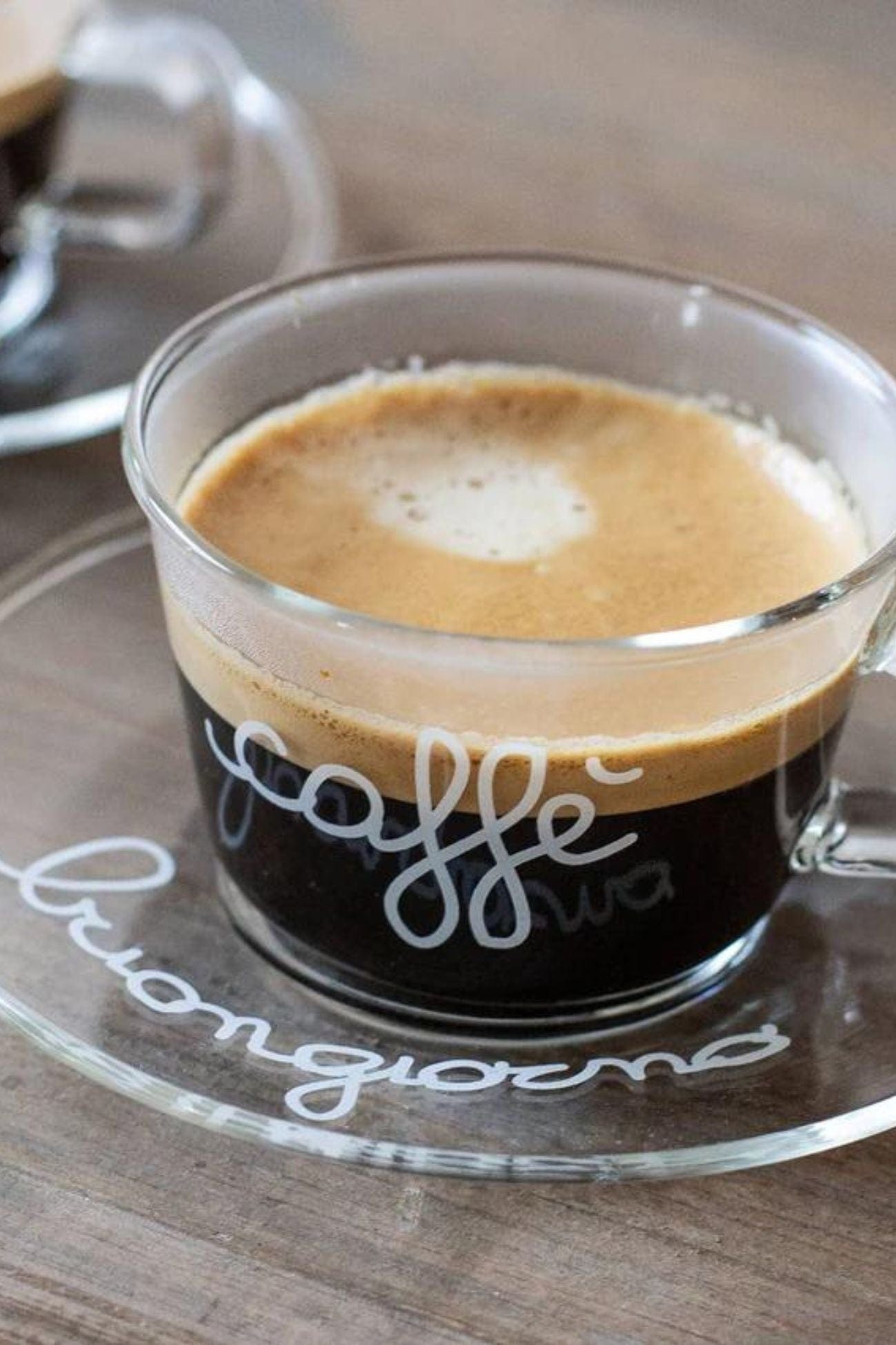 Simple Day Caffè Buongiorno Caffè Buongiorno - Set di 2 tazzine espresso in vetro Caffè Buongiorno | Simple Day