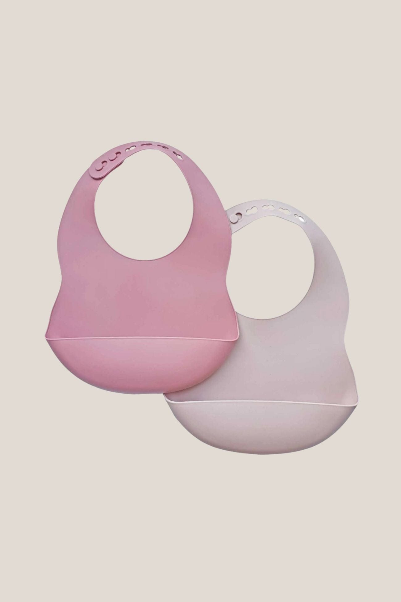 Summerville Organic Knebel Knebel - Set di 2 bavaglini in silicone alimentare rosa/malva | Summerville Organic