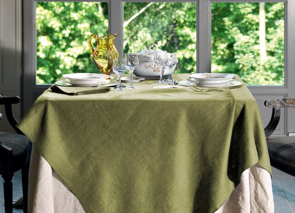 Tiziano Tovaglia Verde - dettaglio tessuto